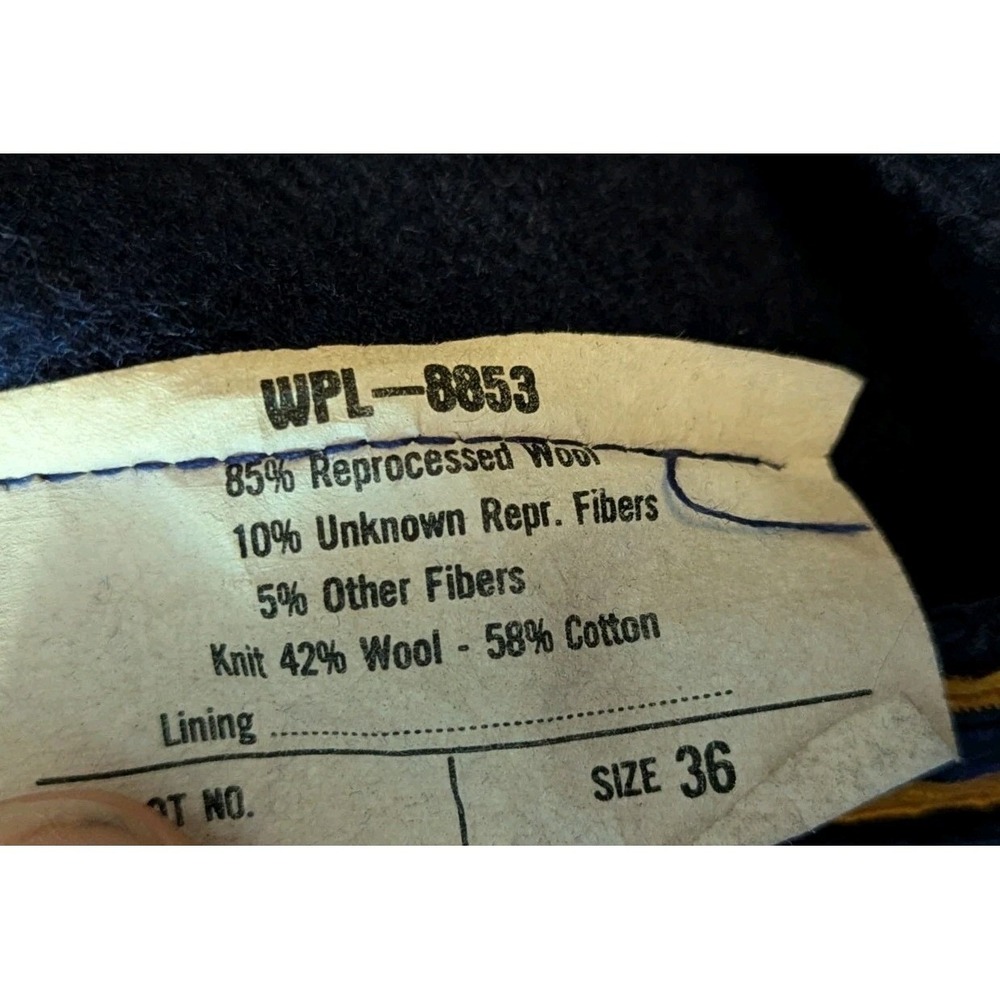 Vtg 1979 Varsity Blue Gold Jacket cheerleader Wool Blend Sz 36 "Laura" & "MCH" - Picture 7 of 13